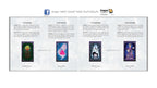A digital product display card for the Dragon Tarot, featuring four panels with Thai and English text, illustrations of tarot cards (The Sword, The Star, The Moon, and The Sun), and the Dragon Tarot logo.