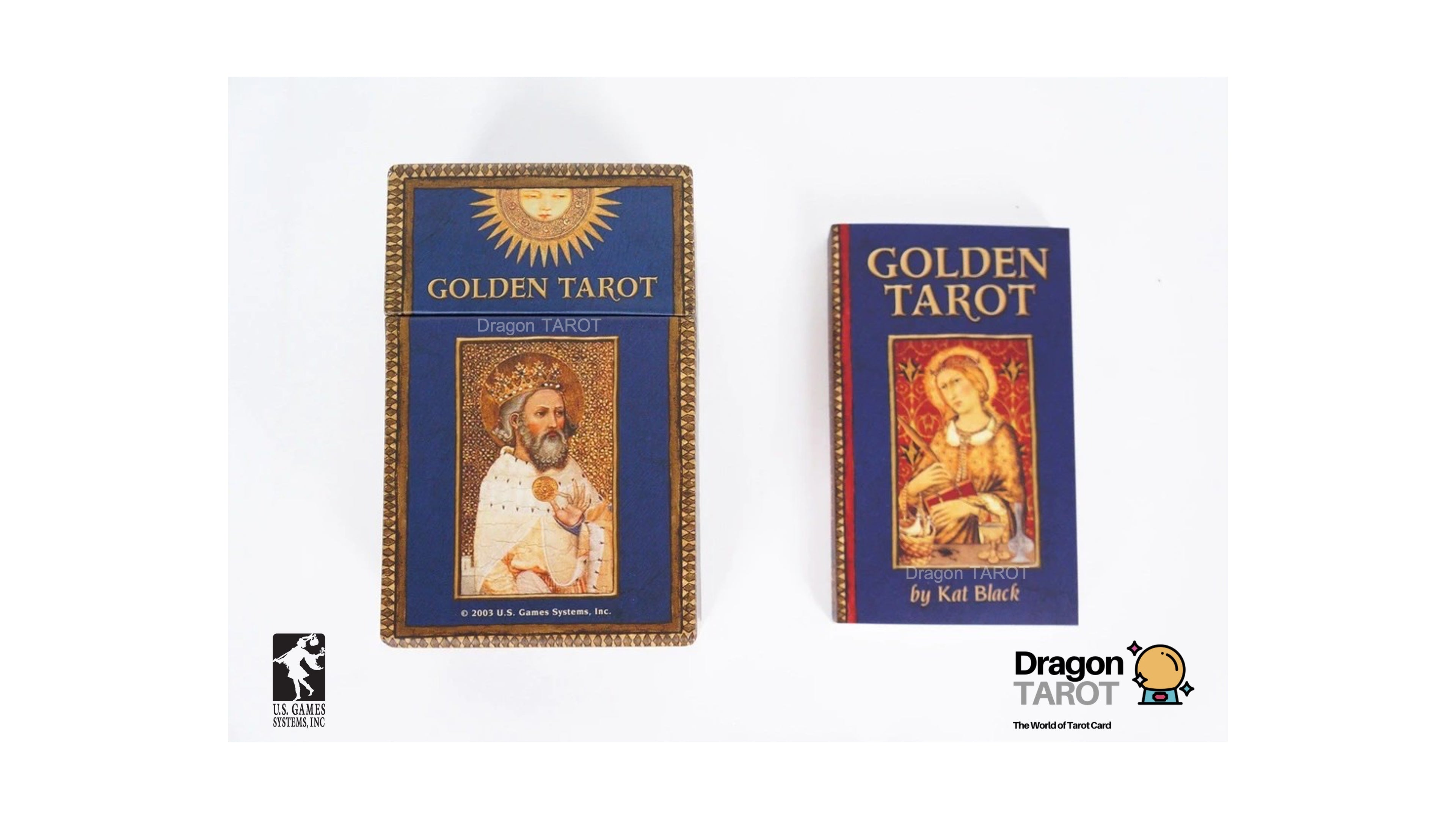 ไพ่ทาโรต์ Golden Tarot ขอบทอง (ของแท้ 100%) สินค้าพร้อมส่ง ไพ่แท้, ร้าน Dragon TAROT