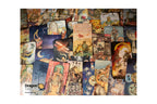 A collage of illustrated tarot cards with fantasy and dragon artwork, arranged overlapping each other. The cards feature many different scenes and characters in varied colors, with a visible Dragon Tarot logo in the lower left corner.