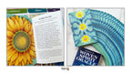 Dragon Tarot Oracle deck packaging and contents shown on a white background, featuring a blue patterned card back, a sunflower illustration, an open card page titled 'STRENGTH,' and the box cover labeled 'Woven Spirit Oracle.'.